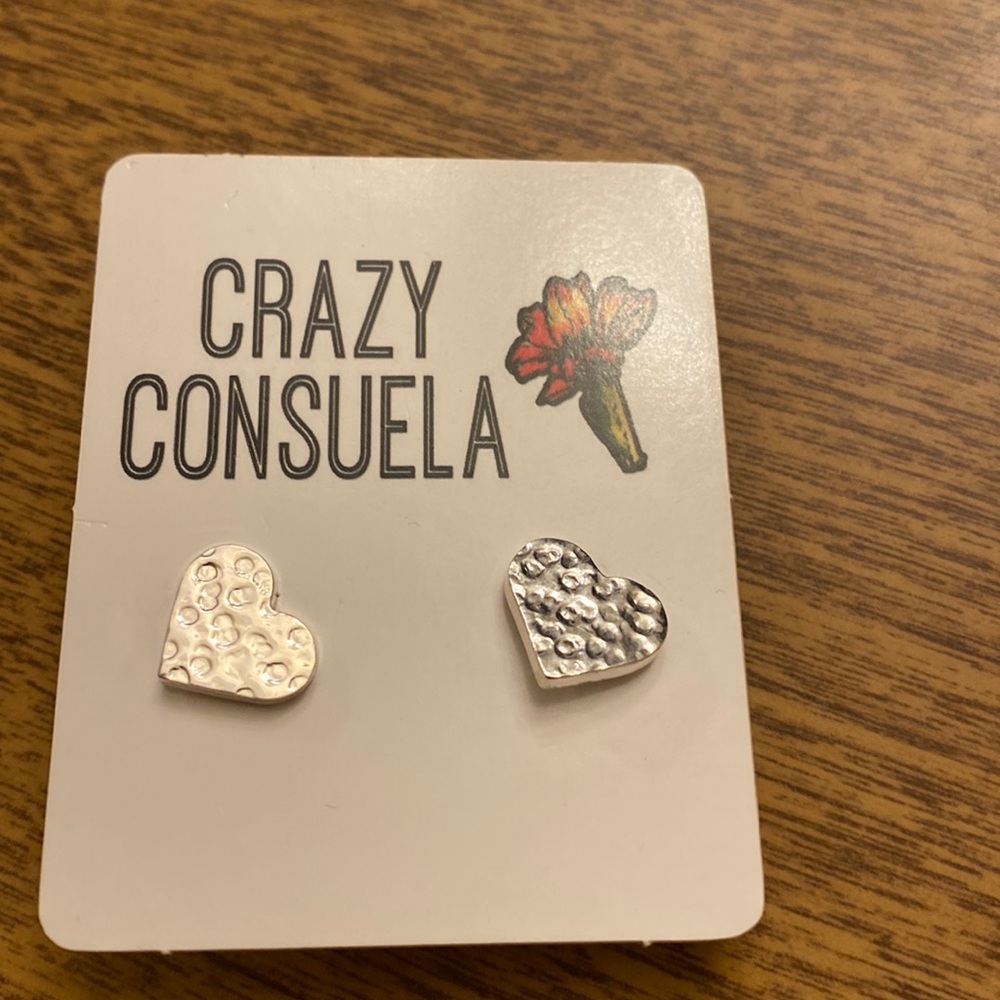 Sterling Silver Heart Studs